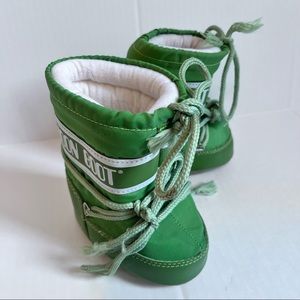 The Original Moon Boots Green Tecnica US Toddler 19/22 Snow Shoe
